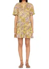 Marie Oliver Greta Floral-print Flounce Mini Shift Dress In Multi