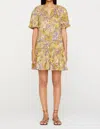 Marie Oliver Greta Floral-print Flounce Mini Shift Dress In Multi