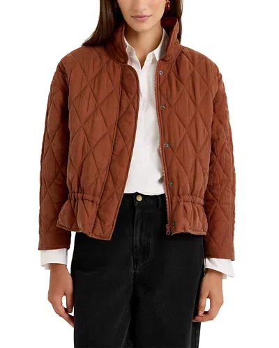 Marie Oliver Haisley Quilted Boxy Jacket In Brown