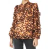 MARIE OLIVER HALEY BLOUSE IN AMBER SPECKLE