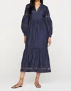 MARIE OLIVER HANNA DRESS IN NAVY / BLUE