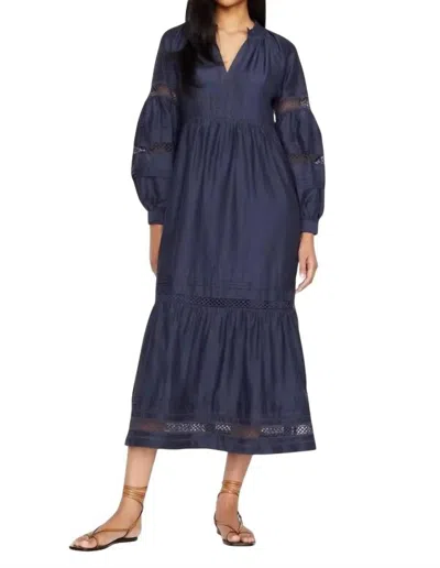 Marie Oliver Hanna Midi Dress In Midnight Ink In Blue