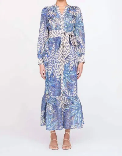 Marie Oliver Hannon Dress In Anise Breeze In Blue