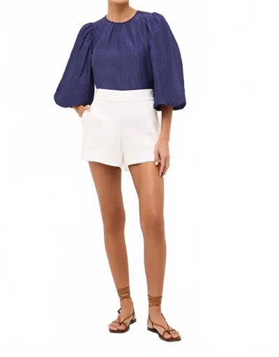 Marie Oliver Harly Three Quarter Sleeve Top In Patriot In Blue