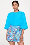 Marie Oliver Harly Top In Bondi Blue In Bondi Blue