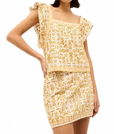 MARIE OLIVER HART TOP IN SUNFLOWER