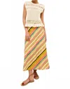 Marie Oliver Hatley Stripe Midi Skirt In Villa In Multi