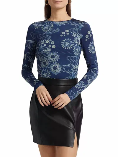 Marie Oliver Hazel Floral Jersey Top In Orion