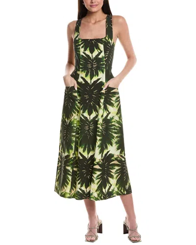 MARIE OLIVER MARIE OLIVER HELLA LINEN & SILK-BLEND MIDI DRESS