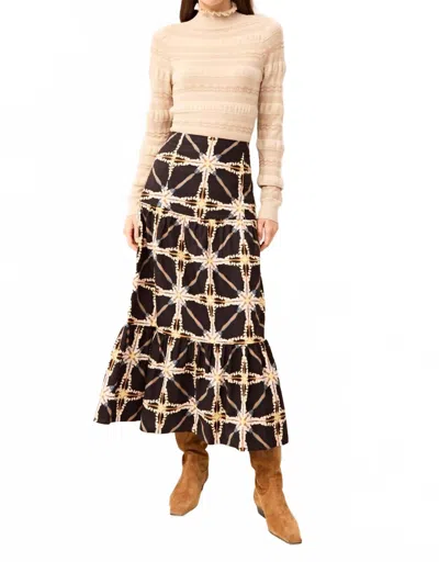Marie Oliver Hines Midi Skirt In Polaris In Multi