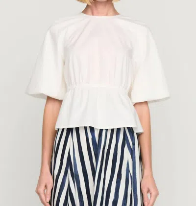 Marie Oliver Holden Top In Oyster In White