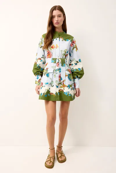 Marie Oliver Hughes Floral Belted Dress In Multi