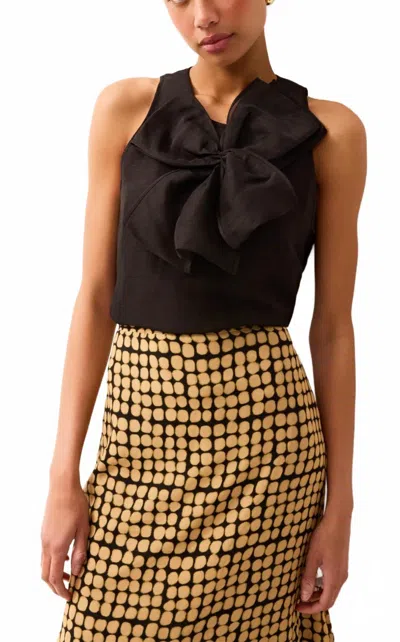 Marie Oliver Indira Top In Black In Burgundy