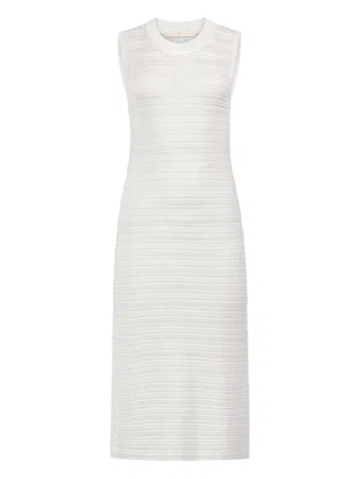 Marie Oliver Isla Knitted Midi Dress In White