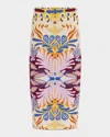 Marie Oliver Janis Straight Jacquard-knit Midi Skirt In Multi