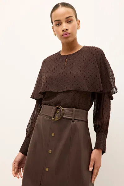 Marie Oliver Jayne Blouse In Brown