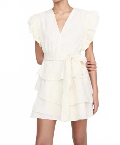 Marie Oliver Jazleen Mini Dress In Oyster In White