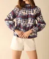 MARIE OLIVER JUNE BLOUSE IN MIDNIGHT