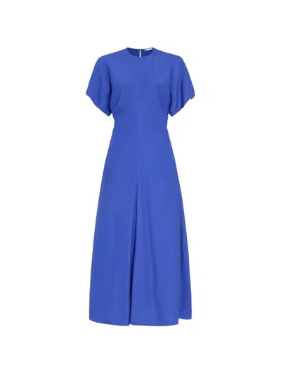 Marie Oliver Kamari Flutter Sleeve Dress In Blue
