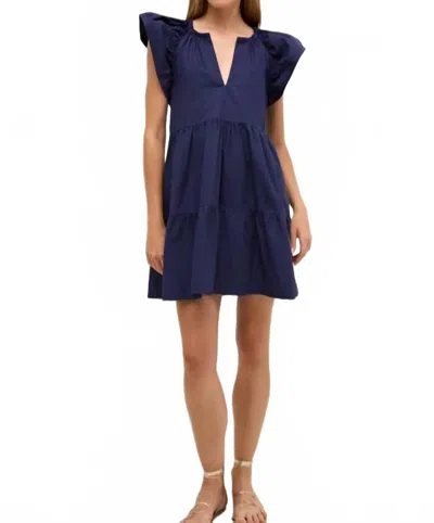 Marie Oliver Kara Dress In Naval In Blue