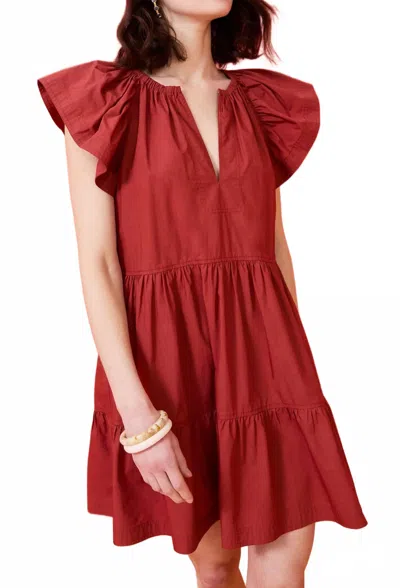 MARIE OLIVER KARA MINI DRESS IN RUST COLOR