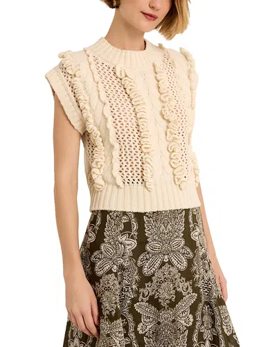 Marie Oliver Kennedy Wool-blend Textured Top In Neutral