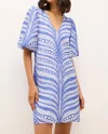 Marie Oliver Kiki V-neck Mini Dress In Ripple