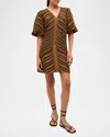 Marie Oliver Kiki Mini Dress In Tigris In Tigris