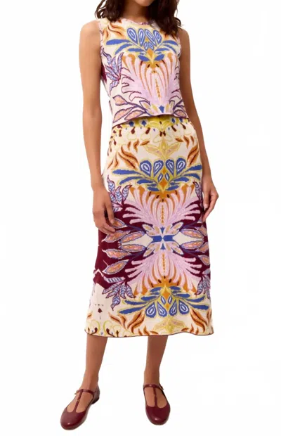 Marie Oliver Kim Boxy Jacquard-knit Crop Top In Multi