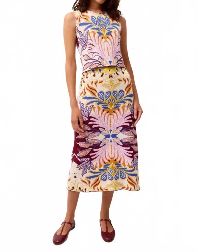 Marie Oliver Kim Boxy Jacquard-knit Crop Top In Multi