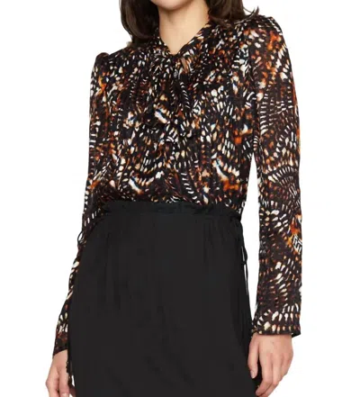 Marie Oliver Kimmber Blouse In Morel In Black