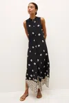 Marie Oliver Kirkley Button-front Midi Dress In Black