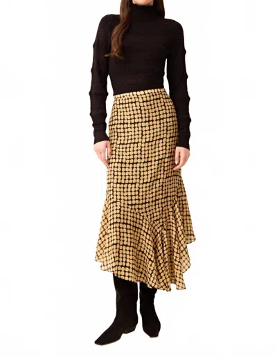 Marie Oliver Krista Midi Skirt In Dapple In Brown