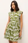 Marie Oliver Lachlan Slip Mini Dress In Emerald Whisper In Emerald Whisper