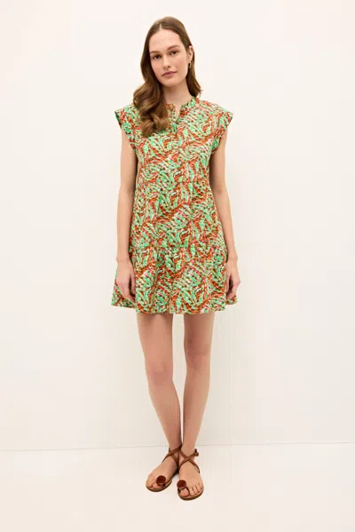 Marie Oliver Lachlan Dress In Parakeet In Multi