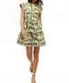 Marie Oliver Lachlan Slip Mini Dress In Emerald Whisper