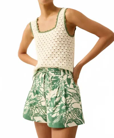 Marie Oliver Lander A-line Shorts In Understory In Green