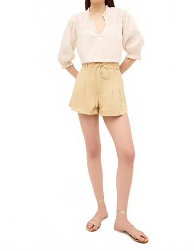 MARIE OLIVER LANDER HIGH WAIST SHORTS IN BEIGE