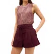 Marie Oliver Lander High Waist Shorts In Merlot In Red
