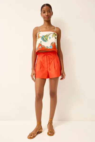 Marie Oliver Lander High Waisted Short In Grenadine In Orange