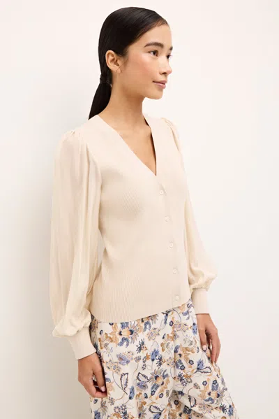 Marie Oliver Landry Cardigan In Porcelain