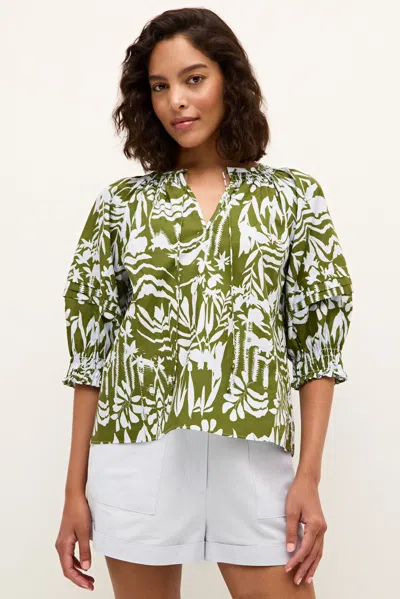 Marie Oliver Lara Top In Emerald Whisper
