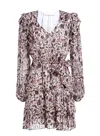 Marie Oliver Lawson Ruffle Tiered Mini Dress In Ember Harvest In Multi