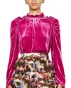 Marie Oliver Layla Blouse In Hibiscus In Pink