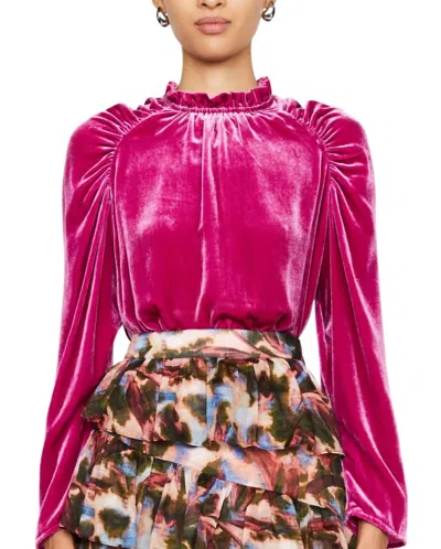 Marie Oliver Layla Blouse In Hibiscus In Pink
