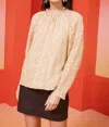 Marie Oliver Layla Blouse In Taupe In Beige