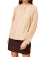 Marie Oliver Layla Blouse In Taupe In Grey