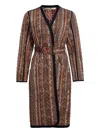 Marie Oliver Lee Quilted Belted Coat In Brown