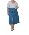 Marie Oliver Leigh Pull-on Scoopneck Top - Plus In Cool White In Multi