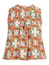 Marie Oliver Letta Floral-print Top In Multi